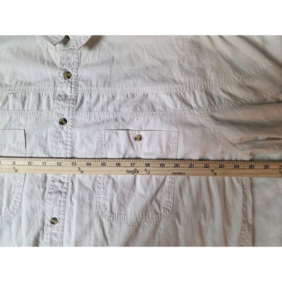 Jeans Wear Trent Men's XL Cream Color Long Sleeve  Button Up Shirt - Picture 6 of 9